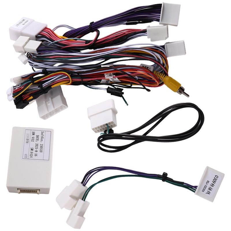 Efficientt-Car DVD Navigation Harness 10-Inch High-End Wiring Protocol Box Kit For Toyota Land Cruiser For LC100 Lexus LX470 200