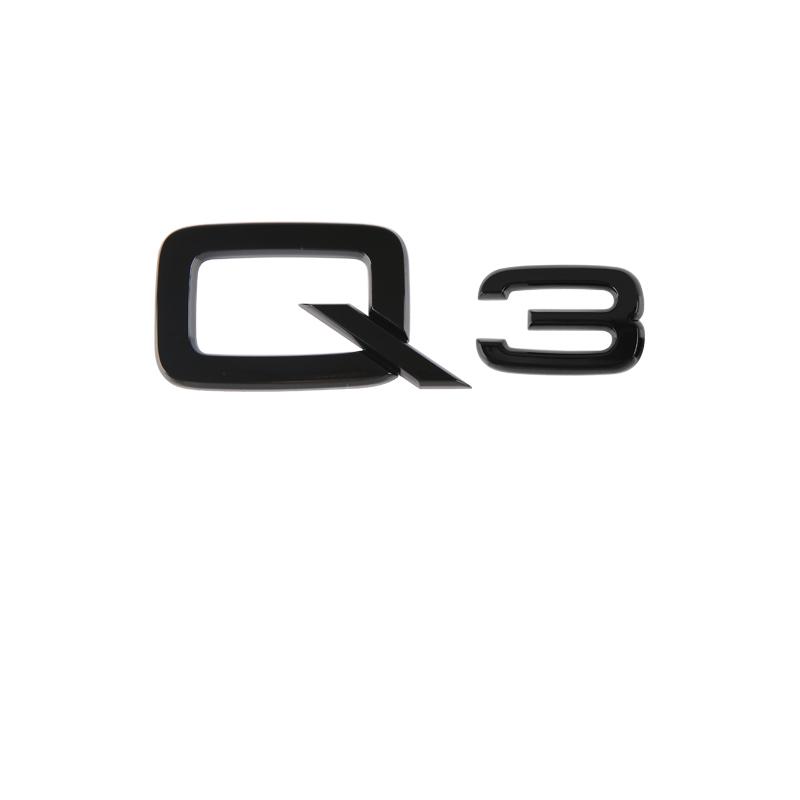 3D Letters Numbers Emblem for Audi A3 A4 A5 A6 A7 A8 Q2 Q3 Q5 Q7 Car Trunk Lid Nameplate Badge Logo Sticker Chrome Glossy Black