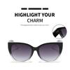 Gafas de sol de moda con degradado de ojo de gato para mujer, gafas de sol vintage con protección UV para senderismo al aire libre
