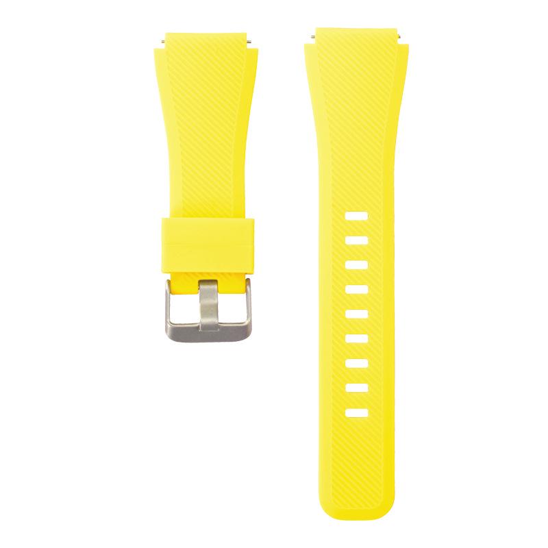 Samsung S3 Twill Silicone Watch Band 20/22mm Quick Release, Monochrome Silicone Strap, Compatible with Huawei