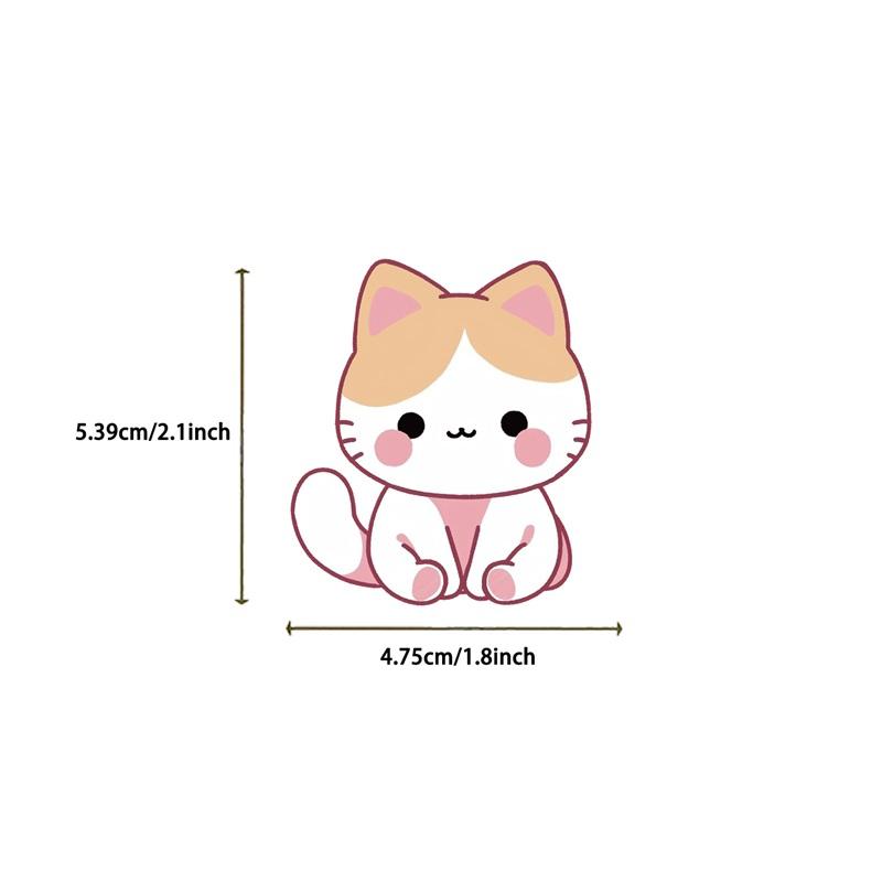 10/30/50PCS Cute Fat Cat PVC Sticker Aesthetic DIY Decoration Scrapbooking Children's Stationery School Supplies for Kids
