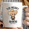 Ceramic Coffee Mug for The World'S Greatest Grandpa - a White And Black Insulated Mug Featuring a Cowboy Grandpa Design, with The Spanish Phrase 'El M