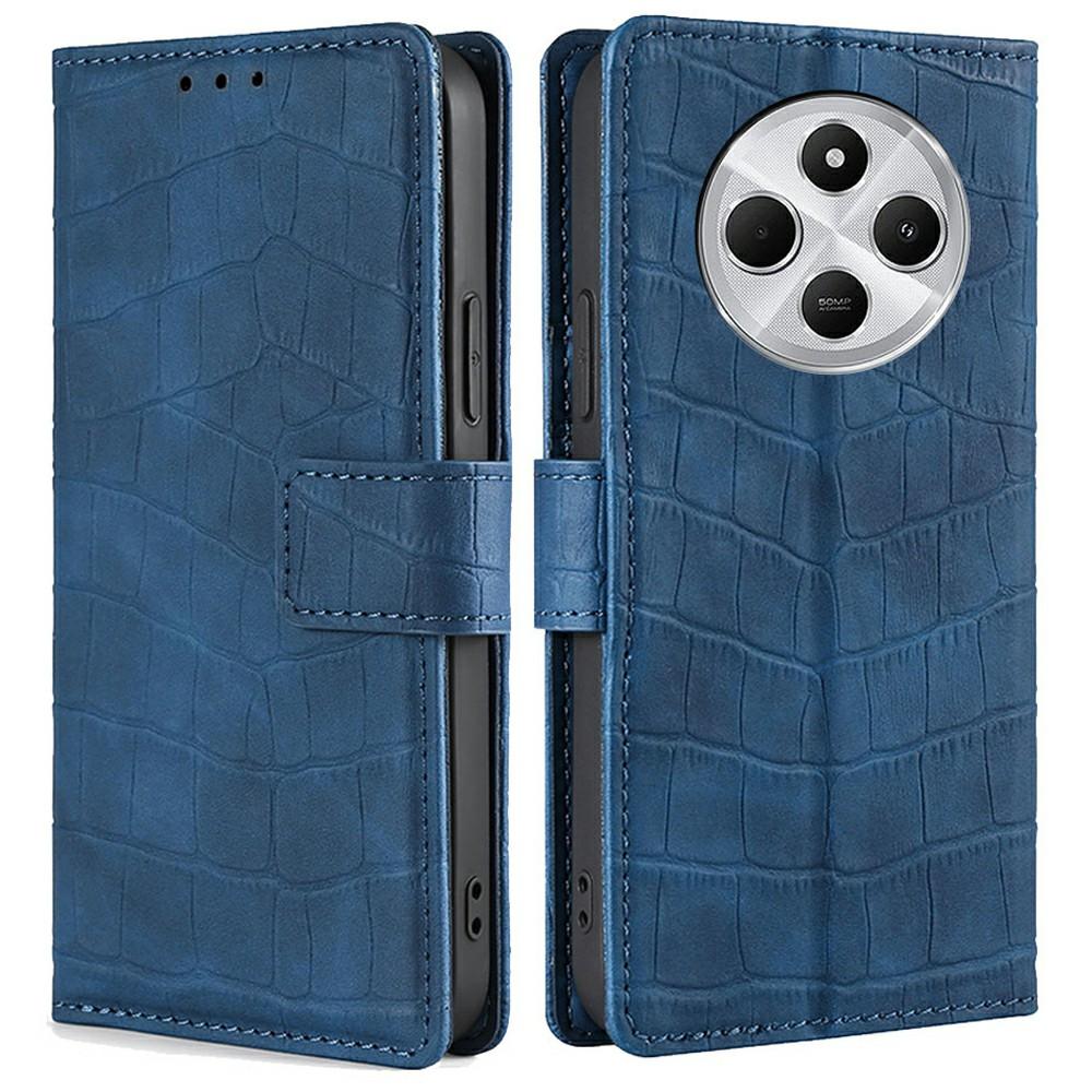 Phone Case For Xiaomi Redmi 14C 4G/14R 5G/A4 5G/Poco C75 4G Crocodile Texture PU Leather Cover