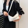 Y2k Cool Design Leather Zipper Single Shoulder Handheld Underarm Bag, Retro 2026 New Solid Color Bags