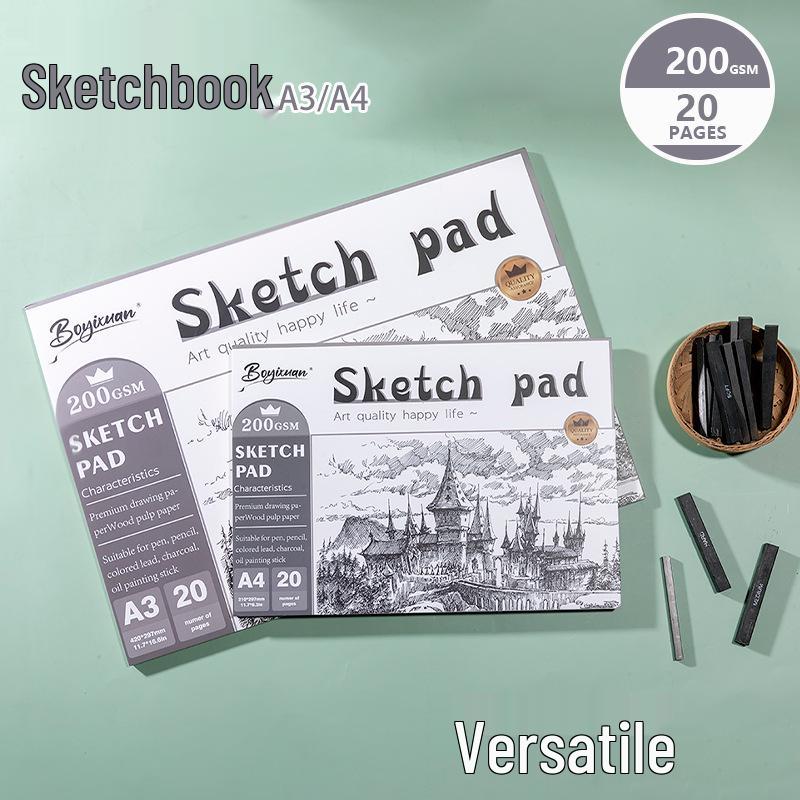 Boyixuan A4/A5 Thick Sketchbook for Art Students - Watercolor & Marker Drawing Book
