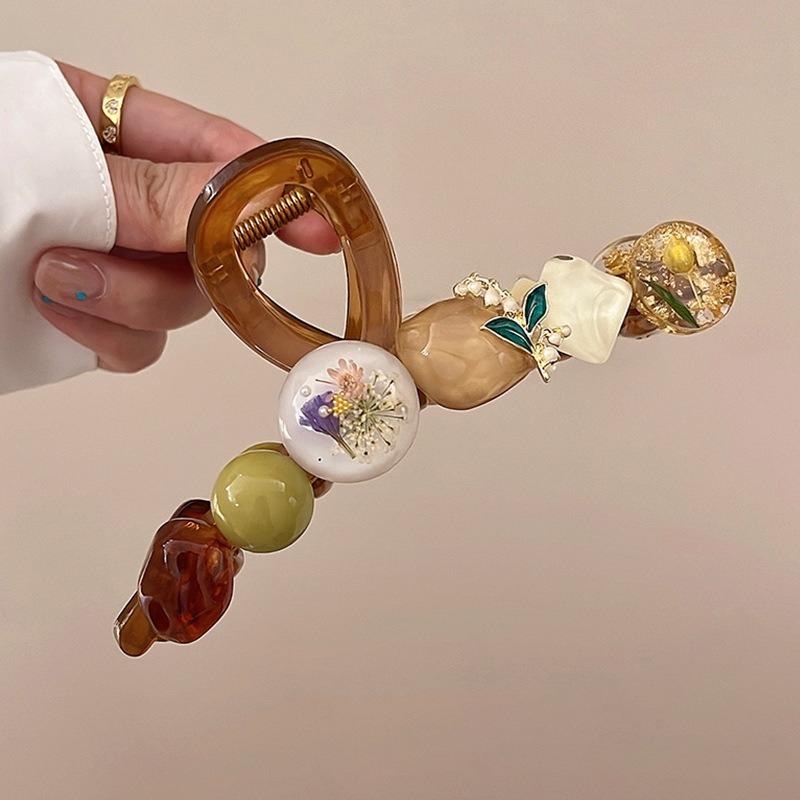 Temperament Jelly Color Shark Clip Niedlicher Clip Kopfschmuck Haarschmuck Damen All-Match Love Haarclip Hinterkopf Curlingclip