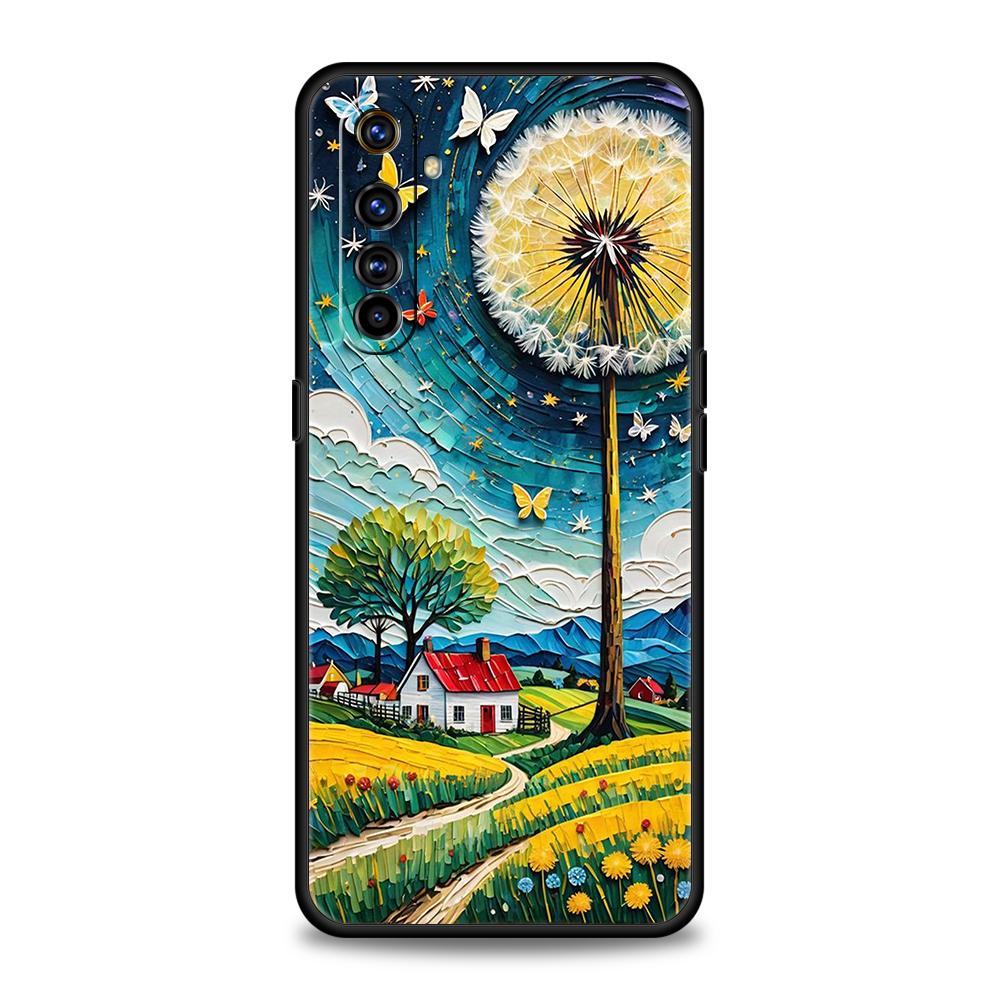

Soft TPU For Realme 11 10 9 Pro Plus GT2 GT3 GT5 C21 C25 C35 C53 C55 C67 Pro 5G Shockproof Phone Case Oil Painting Art Funda Bag Realme 10