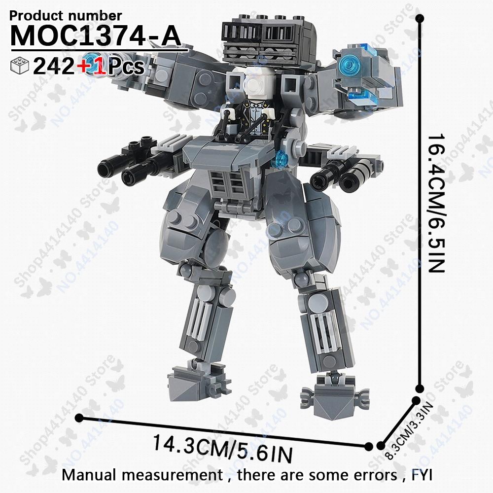 MOOXI Animeserie Skibidi Toalett Figurer Monitorfolk Lydmann Byggeklosser Modell MOC Kloss DIY Montessori Leke Barnegaver