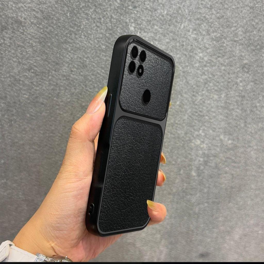 Luxury Faux Leather Case for OPPO A15s,A15 Shockproof Big Window