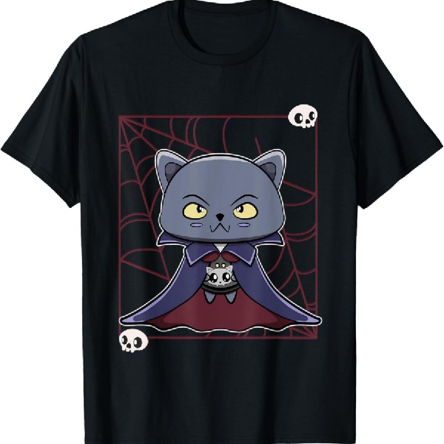 

Черный кот Вампир Дракула И Монстр Предмет для Хэллоуина Футболка XXXXXL