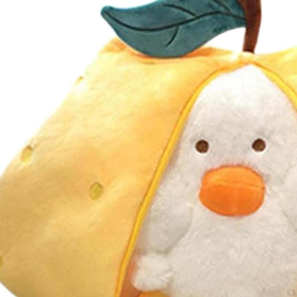 Collectible Pear Duck Plush Doll with Zipper for Children and Adults
