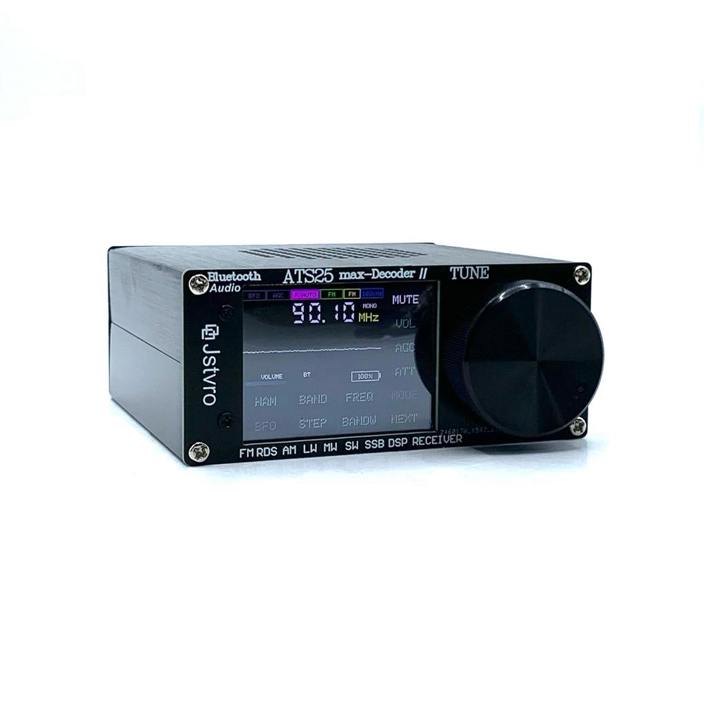 ATS-25MAX Decoder V2 2.4Inch Touching Screen Full Band Radio Receiver with HAM Frequency Radios Search CW Decoding WiFi LNA BT