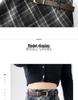Women's High Waist Plaid Wool A-Line Skirt - Retro Style for Spring and Autumn