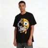 Melting Skull Smiley Print Edgy Street Style Men's Short Sleeve Tee Pure cotton T-shirt
