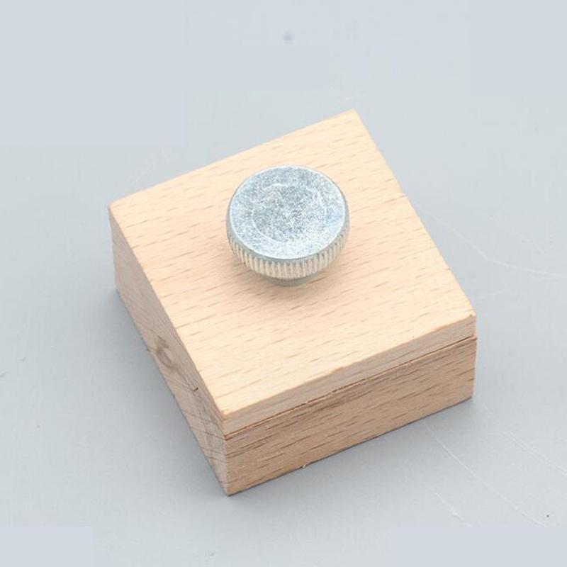 Beech wood sandpaper polishing block, handmade leather edge sealing, polishing sandpaper clip, diagonal wedge shaped square