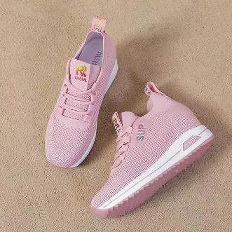 Damen Keilschuhe Plateauschuhe Frühling Atmungsaktive Freizeitschuhe Damenmode Höhenschuhe