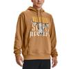 Under Armour Project Rock Johnson Series Training Sports Printed Fleece Hoodie Men Tops Vintage-Brown 1367036-277