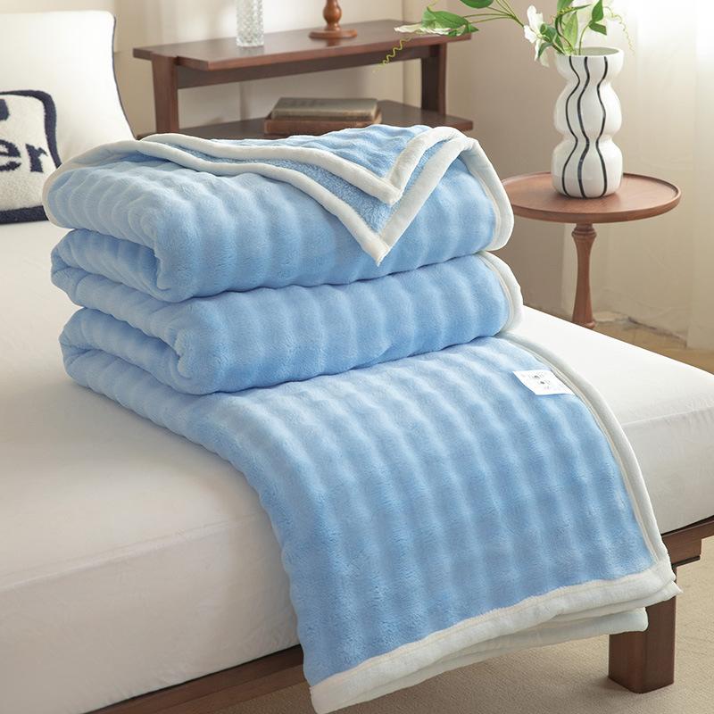 

Soft Fleece Throw Blanket For Couch Office Gift 3D Bubble Decorative Cozy Fuzzy Flannel Blanket Lightweight Warm Plush Blanket 100x150cm 1pcs озеро синього кольору