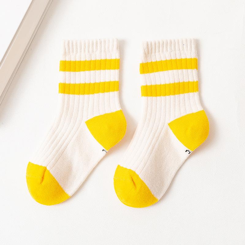 1-12 Years Cotton Children Socks Japan Style Black White Stripes Baby Tube Socks Spring Autumn Boys Girls School Sports Socks