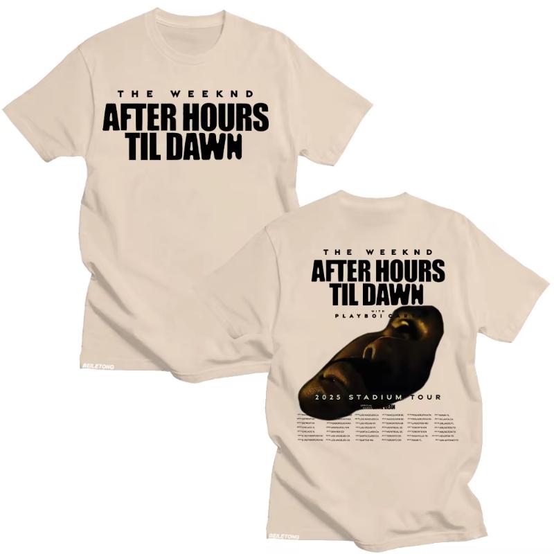 TheWeeknd After Hours Til Dawn Graphic T Shirt TheWeeknd 2025 Stadium Tour Tshirts Unisex Women Fashion Hip Hop Vintage Cotton Tee