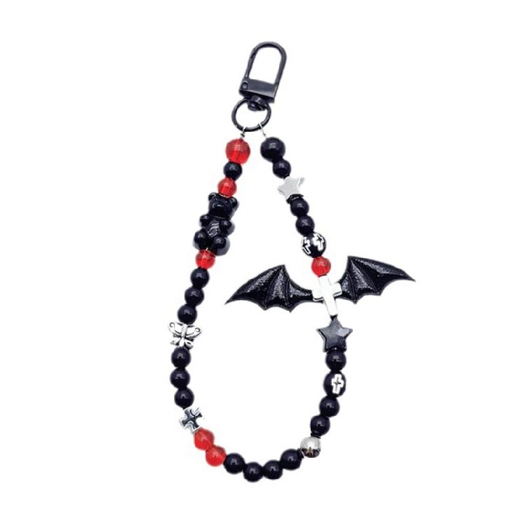 Fledermaus-Anhänger Handy-Schlaufen Schlüsselanhänger Kristall-Stern-Anhänger Kette Handy-Lanyard