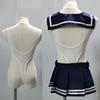 [TOKYO GOODS MARKET] Large Size Sailor-Style Separate High-Leg Leotard Costume (White, XL)