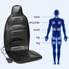 Cojín de Masaje Vibratorio con Calefacción Eléctrica Hogar Asiento de Coche Masajeador Vibratorio Almohadilla Calefactora Infrarroja Alfombrilla Vibratoria para Espalda Dolor DC 12V