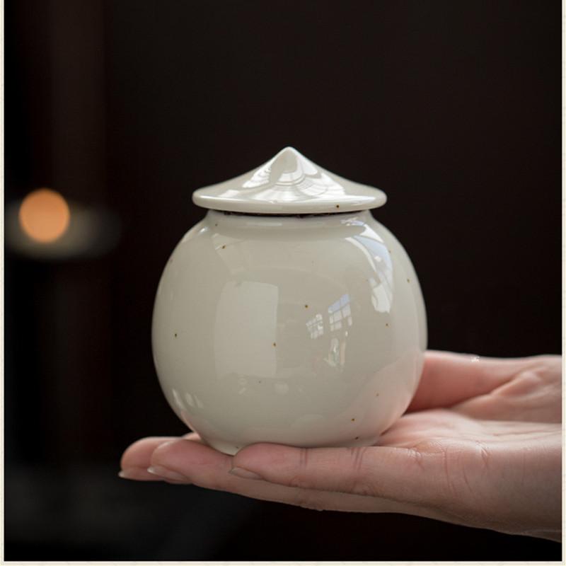 Chinese Ceramic Tea Caddy Sealed Tea Jar Coffee Candy Spices Containers Travel Portable Tea Boxes Household Storage Tank Teaware