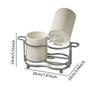 Utensil Holder Cutlery Holder Metal Stable Base Organizer Silverware Rack for