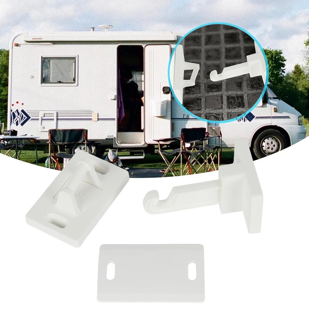 Door Stoppers Catches Limiter Nylon Suitable For Caravans Easy Installation Enhanced Improved Safety Door Retainer White