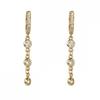 CRMYA Vintage Piercing Ear CZ Zircon Cross Earring Gold Silver Filled Drop Earrings For Women Hoop Earings Jewelry Wholesale