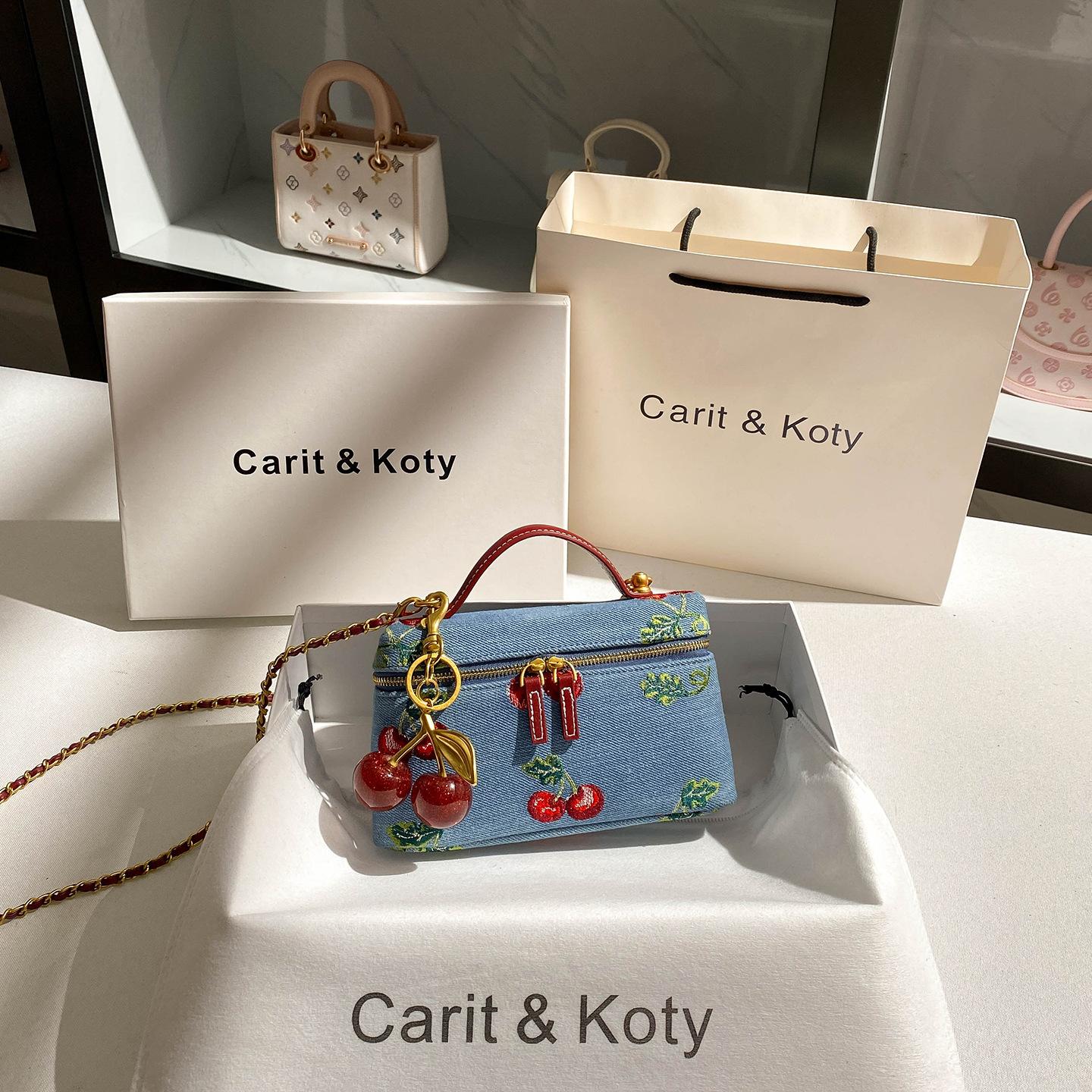 Винтажная джинсовая вышитая сумка-коробка, новая осенне-зимняя, высококачественная, маленькая квадратная сумка джинсовый синий