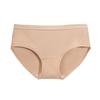 Plus Size Women's Summer Thin Pure Color Antibacterial Cotton Crotch Non Mark Middle Waist Triangle Briefs