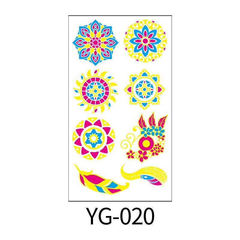 New creative tattoo stickers for bars, KTV, nightclubs, masquerade parties, neon UV fluorescent tattoo stickers