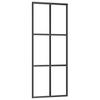 Sliding Door with Fittings Tempered Glass & Aluminum 76 X 205 Cm