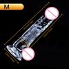Realistic Soft Dildo for Women Beginner Transparent Penis with Strong Suction Cup Hands-Free Play for Adult Sex Masturbator
