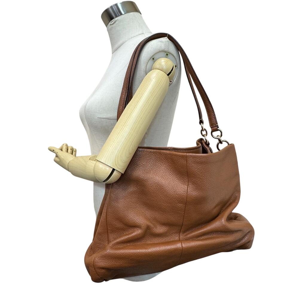 Coach F35723 One Belt Handbag Leather Madison Shoulder Bag Brown Leather Used