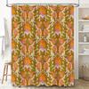 Floral Shower Curtain Vintage Botanical Pattern Bathroom Decor Waterproof Fabric Liner Set Modern Farmhouse Style Washable