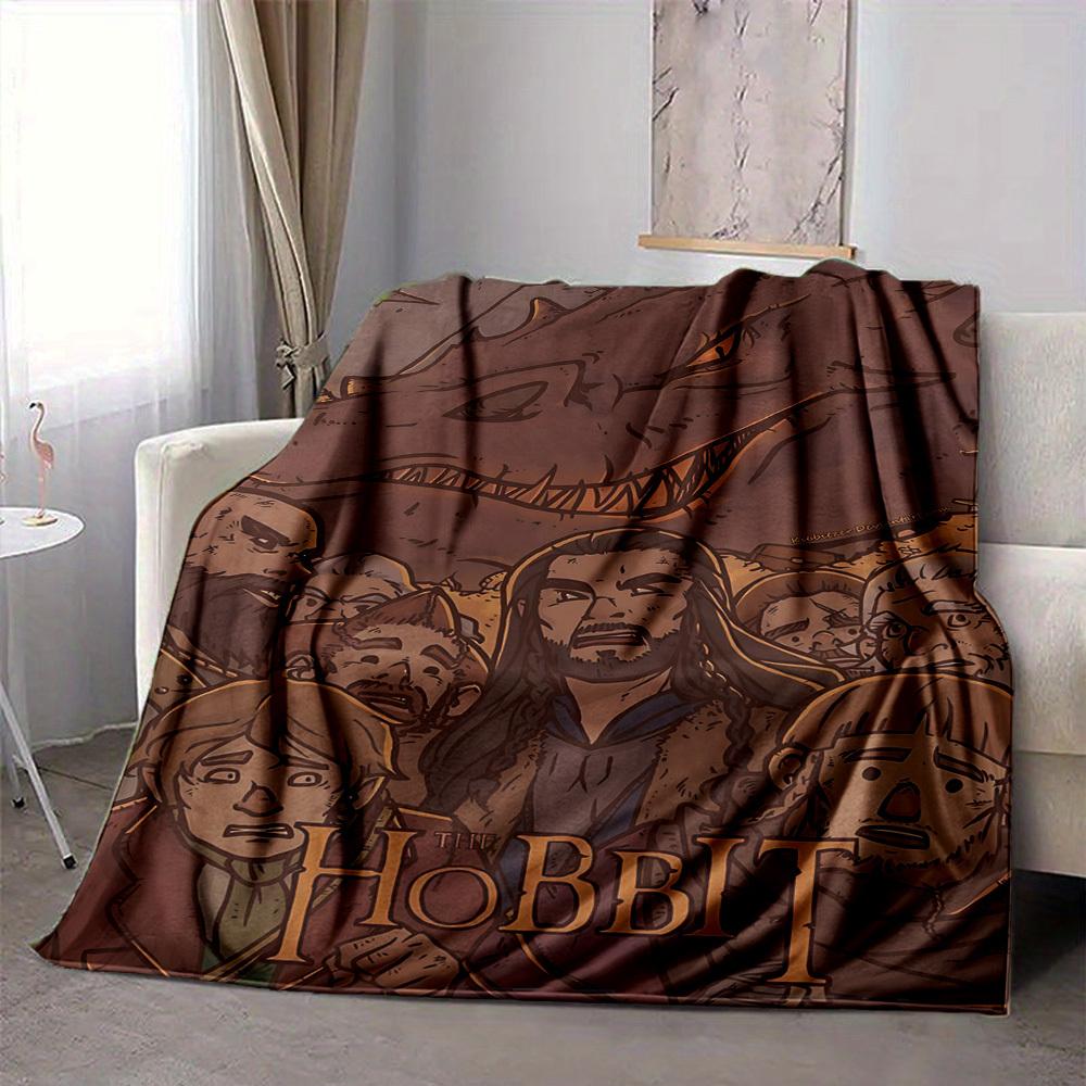 1pc Hobbit, Dragon Blanket Lightweight Flannel Throw For Sofa, Bed, Travel, Camping, Livingroom, Office, Couch, Chair, And Bed