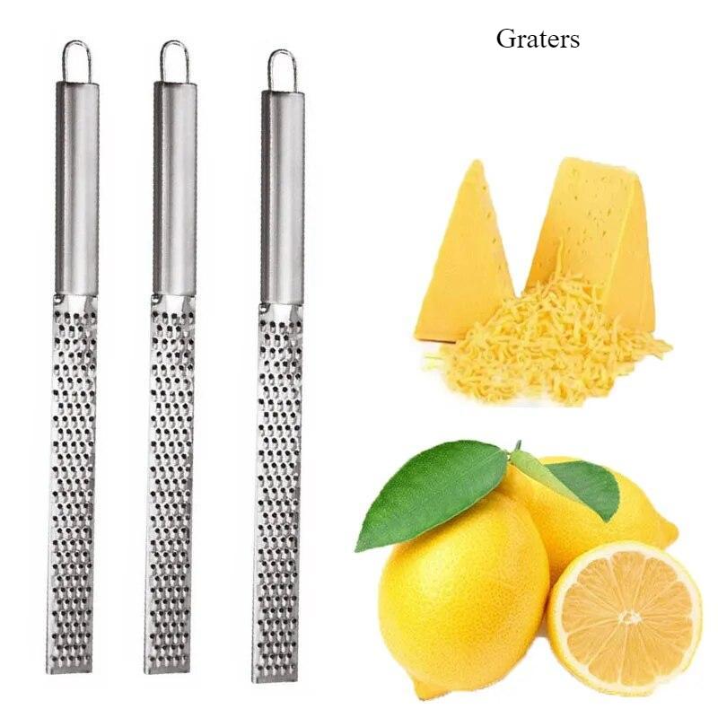 Stainless Steel Grater Fruit Cheese Ginger Lemon Zest Cheese Grinding Silk Home Gadgets