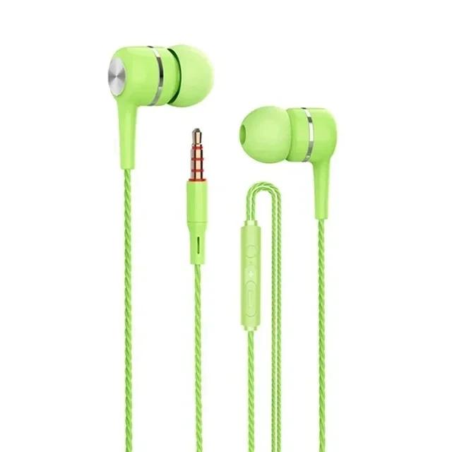 35mm Wired Headphones In Ear Headset With Microphone HiFi Stereo Bass Earbuds Sports In Line Control For Phone Music Gaming