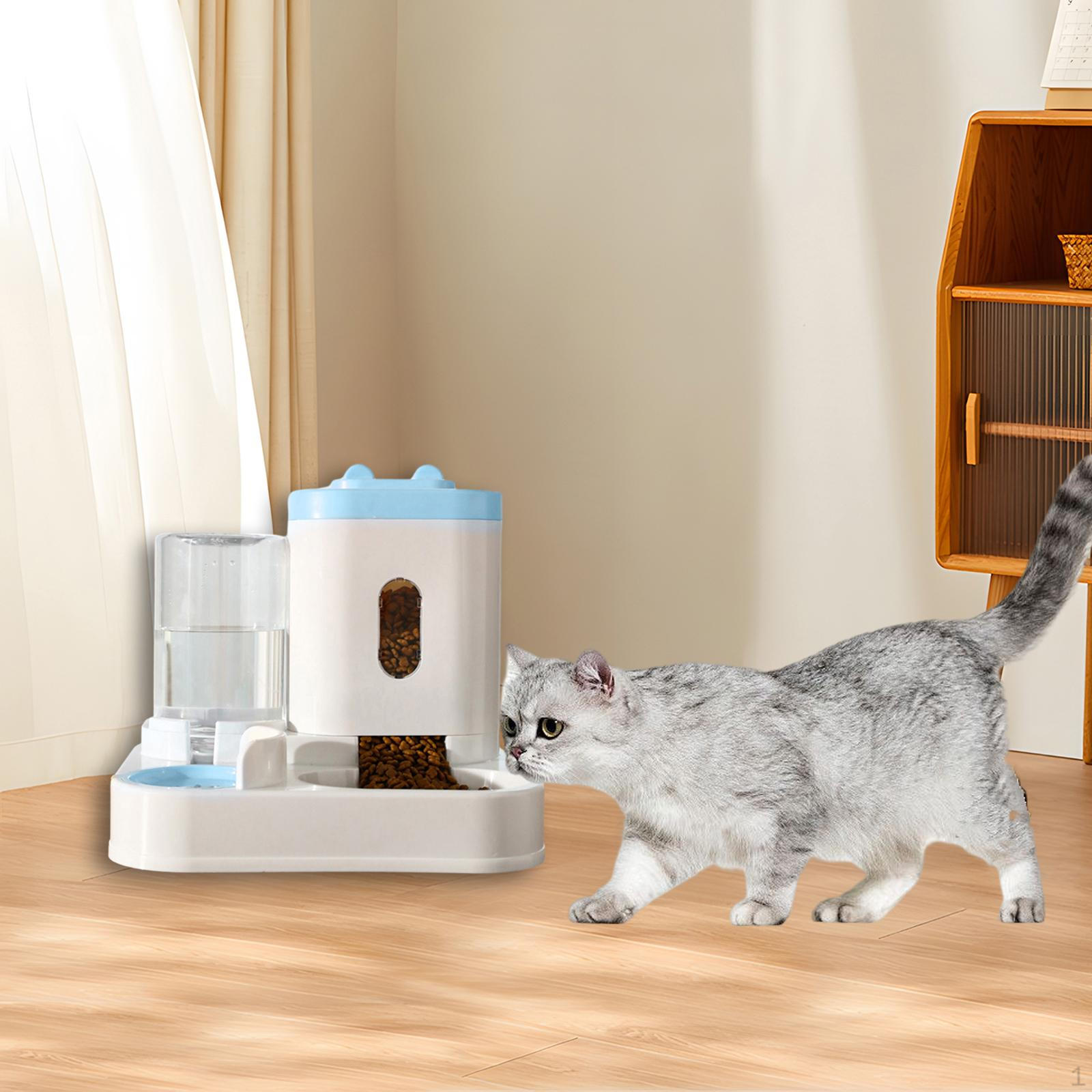 

2 в 1, автоматическая поилка для кошек, кормушка и дозатор воды, кормушка синий