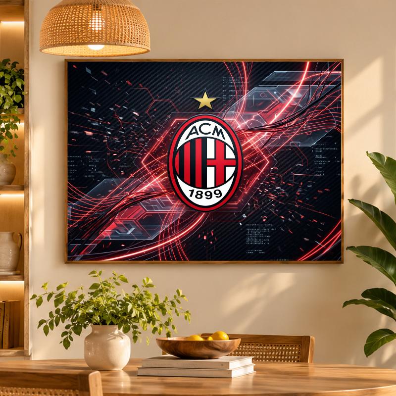 5D Diamond Painting AC Milan DIY Full Drill Diamond Art Kit Home Decoration
