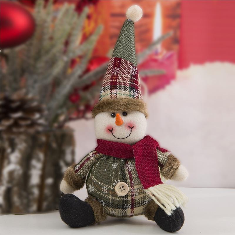 Christmas Decoration: Plush Button-Shaped Dolls, Spherical Christmas Tree Ornaments. Three Styles To Choose From