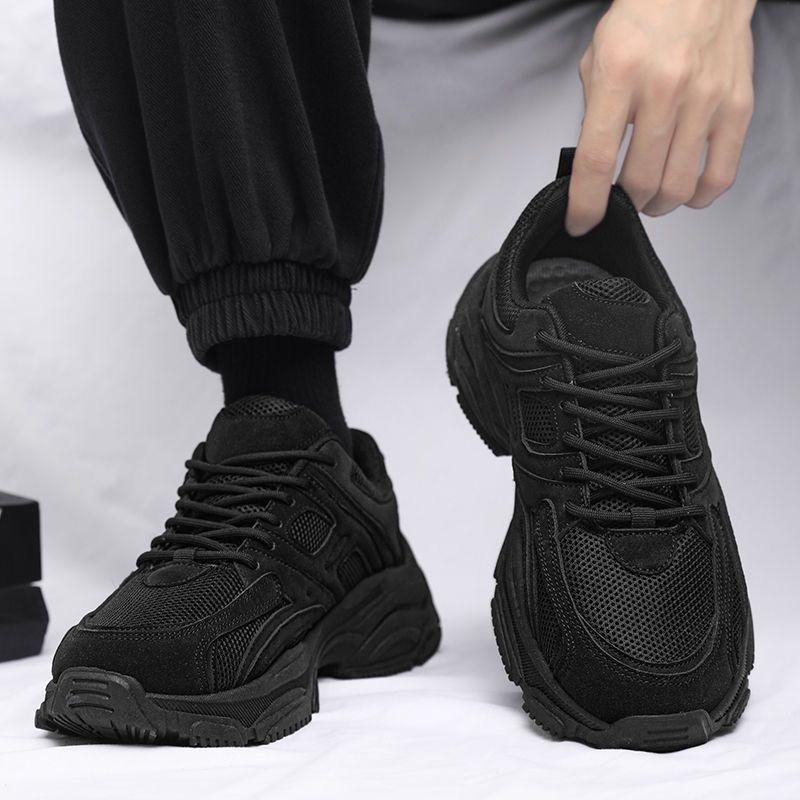 Fashion Gray Low-Top Mesh Upper Male Sports Shoes Size 9 Shoe in Promotion All Brands Summer Sale Korean Unisex On Men's Casual Sneakers