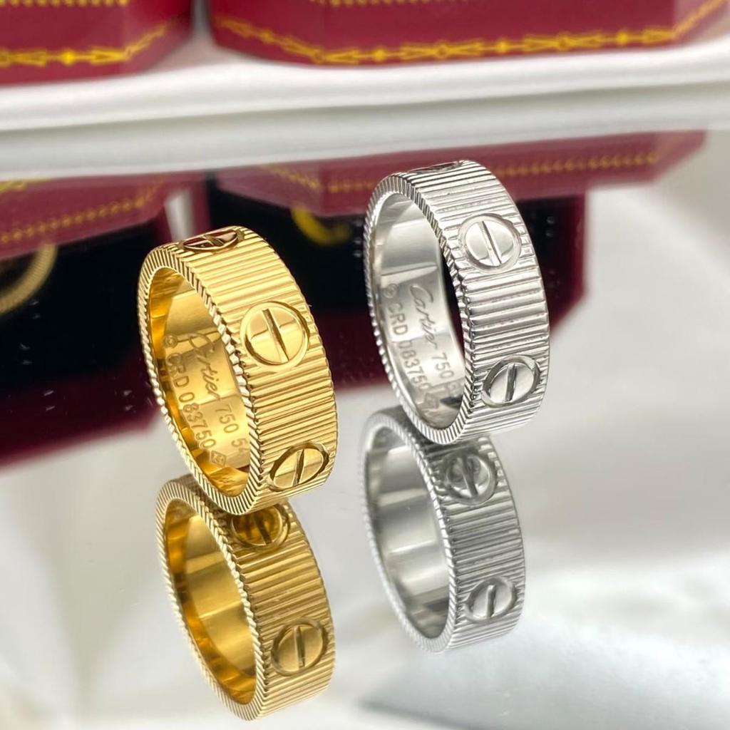 Kajia V Gold Vysoká verze 2025 Unisex Prsten s ozubeným vzorem a cvočky