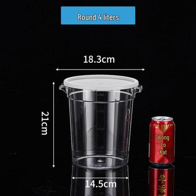 Transparent Plastic Storage Bucket with Lid