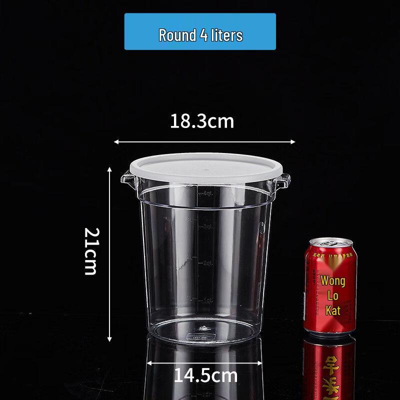 Transparent Plastic Storage Bucket with Lid
