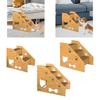 Folding Wooden Pet Dog Stairs Ladder Non Slip Climbing Steps for Small Dogs Cats Access Bed Sofa