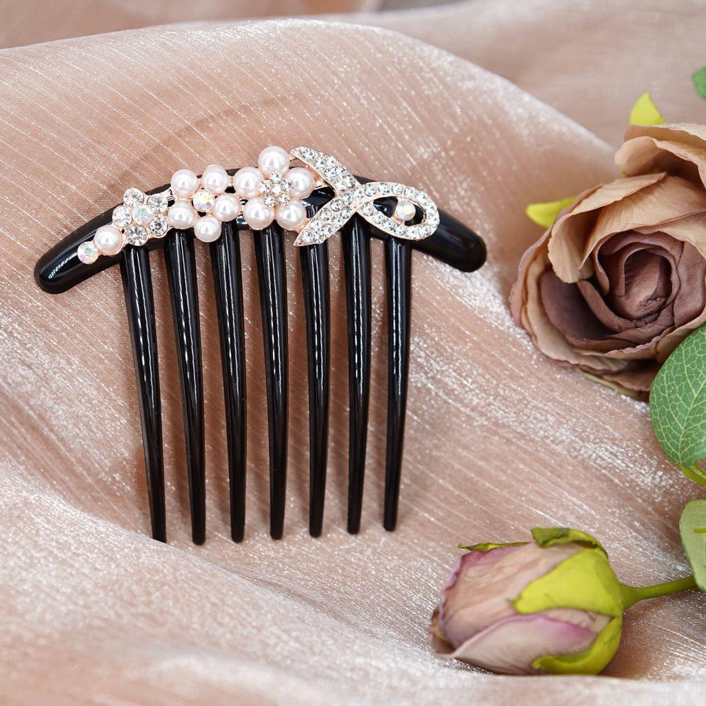 Small Size 7 Teeth Insert Comb Clip Women Hair Styling Hairpins Women Headwear Jewelry Bangs Broken Hair Comb Clip Girls Gifts